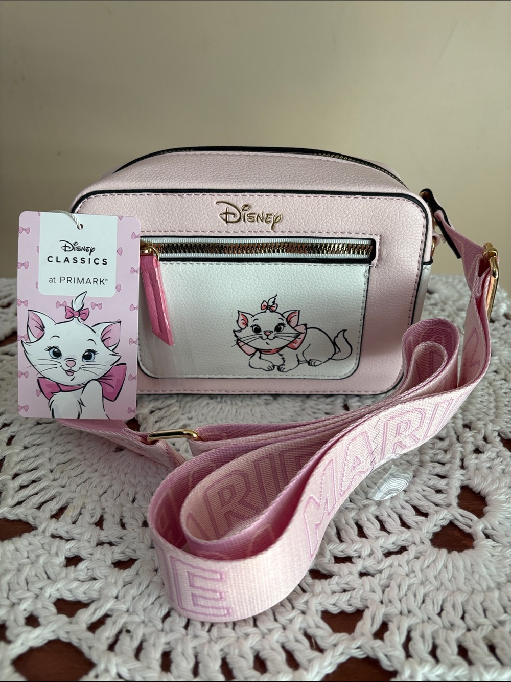Disney Primark Pink Marie Camera Crossbody Bag NWT